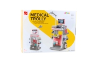 Mažojo gydytojo odontologo medicinos vežimėlio rinkinys 26 el. Rožinis-Žaislai, Profesijos, buities žaislai, Profesiniai žaislai