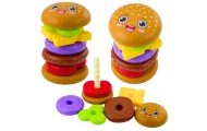 Układanka Piramida Hamburger Dla Dzieci Kolorowy 7 el.