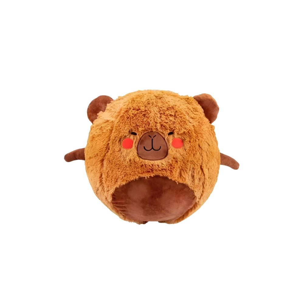 Piłka Do Skakania Rosnąca Pluszowa Kapibara Brązowa Pompka 50 cm