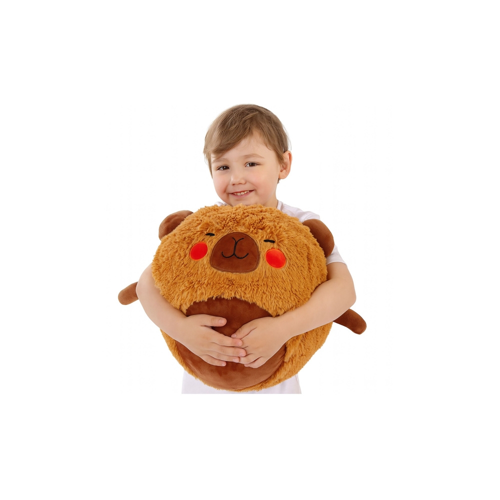 Piłka Do Skakania Rosnąca Pluszowa Kapibara Brązowa Pompka 50 cm