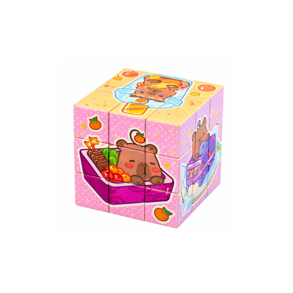 Kostka Układanka Logiczna Kapibara Edukacyjna Kolorowa 6x6 cm