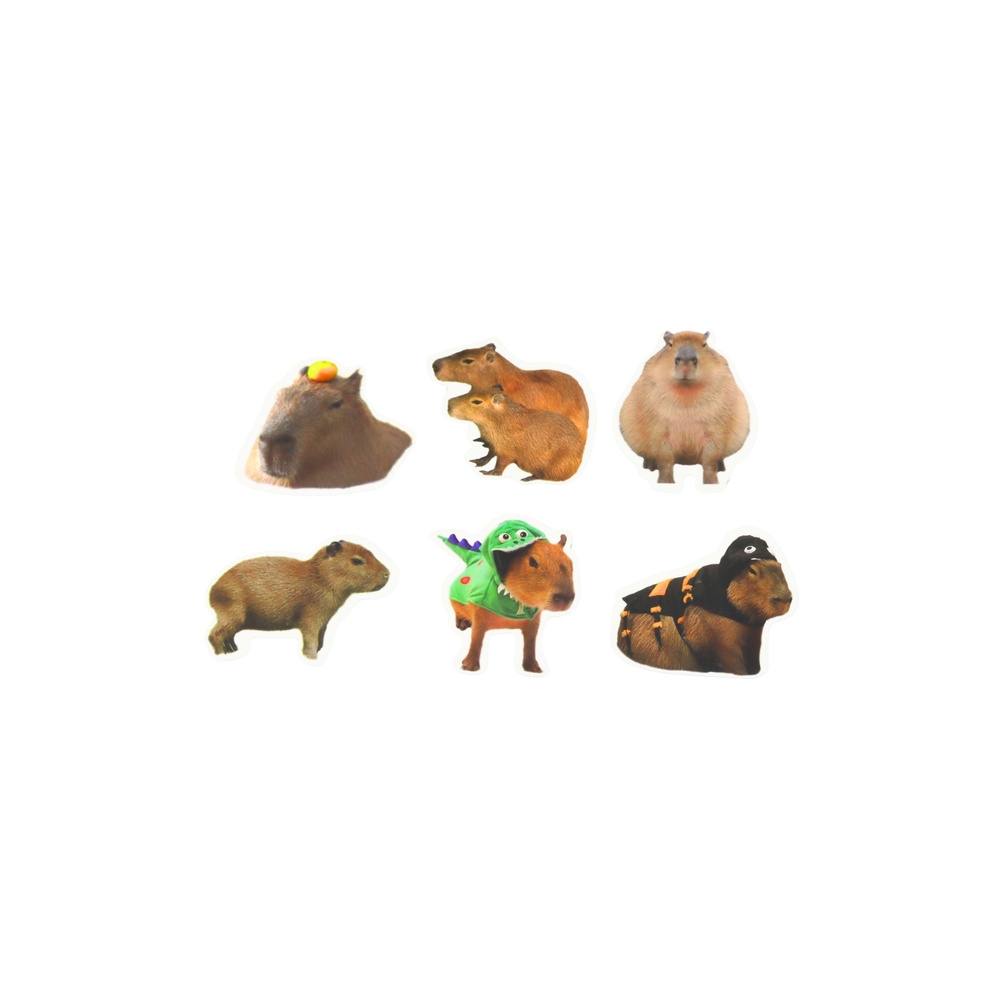 Lipdukų rinkinys Capybara Real Images 50 vnt