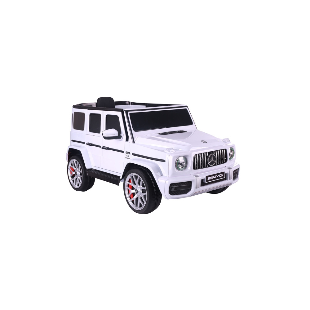 Elektromobilis Mercedes G63 S306-1, White-Elektromobiliai vaikams, Visureigiai-e-vaikas