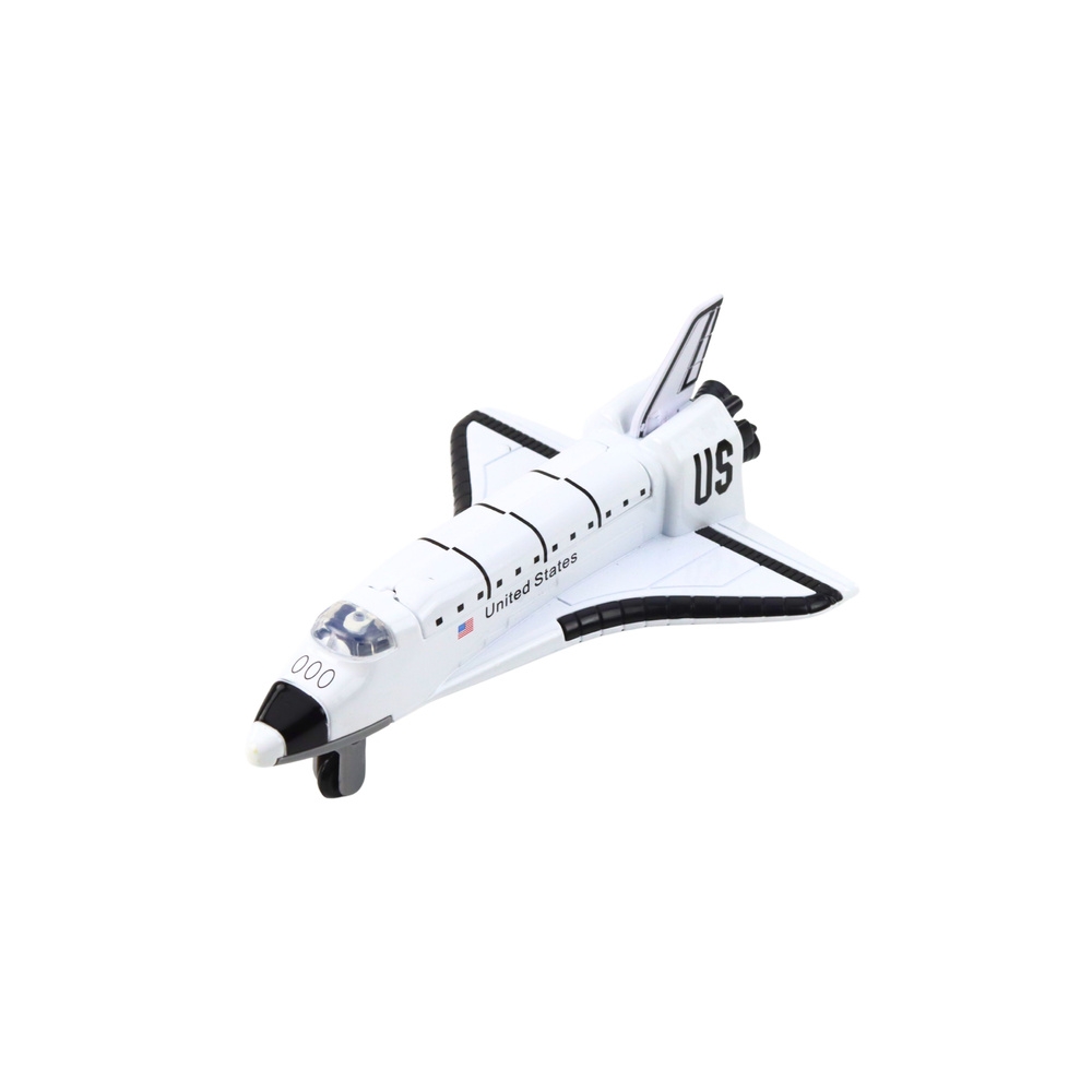 Erdvėlaivis Spaceship Pull-Back Open White-Žaislai, Auto ir transporto žaislai, Kosminiai laivai-e-vaikas