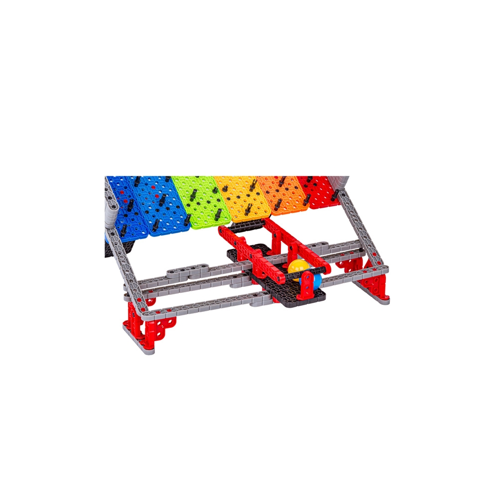 Konstruktorius su kamuoliuko takeliu Bricks Rainbow Board Slide Ball Catching Game 477 el.