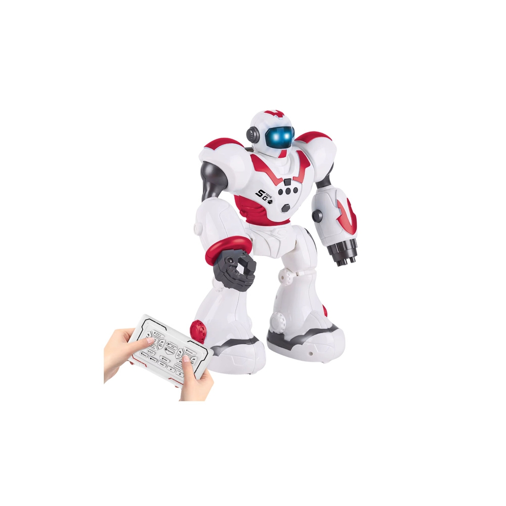 Interaktyvus nuotoliniu būdu valdomas robotas RC 16 funkcijų Šviesos garsai Rausva-Žaislai, Robotai-e-vaikas