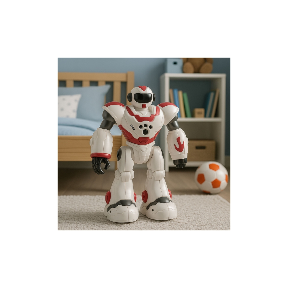 Interaktyvus nuotoliniu būdu valdomas robotas RC 16 funkcijų Šviesos garsai Rausva-Žaislai, Robotai-e-vaikas