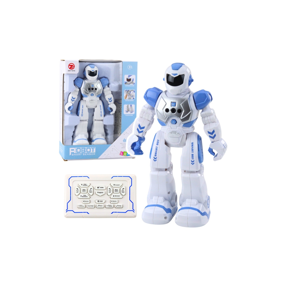 Nuotoliniu būdu valdomas RC edukacinis robotas kalba šoka šviečia mėlynas-Žaislai, Robotai-e-vaikas