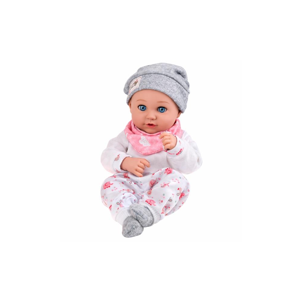 Lėlė kūdikis su maitinimo reikmenimis šliaužtinukas, kepurė 28 cm-Žaislai, Lėlės ir jų priedai, Lėlės-e-vaikas