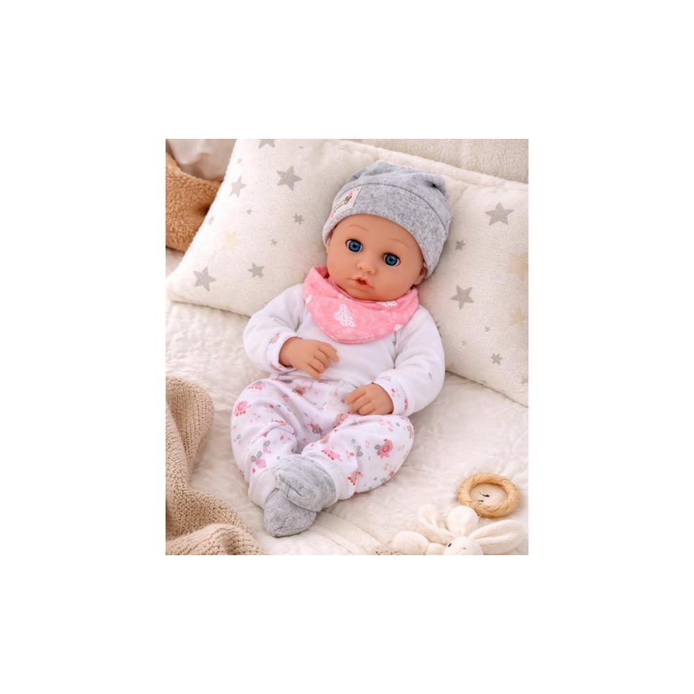 Lalka Bobas Z Akcesoriami Do Karmienia Śliniaczek Czapeczka 28 cm