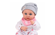 Lalka Bobas Z Akcesoriami Do Karmienia Śliniaczek Czapeczka 28 cm
