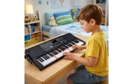 Elektrinė pianino klaviatūra su mikrofonu, 200 garsų, 61 klavišas, 78 cm-Žaislai, Muzikiniai-e-vaikas
