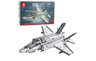 Konstruktorius F-35 Lightning II naikintuvas Grey 1490 el.-Žaislai, Konstruktoriai, Lego, statybiniai blokai-e-vaikas