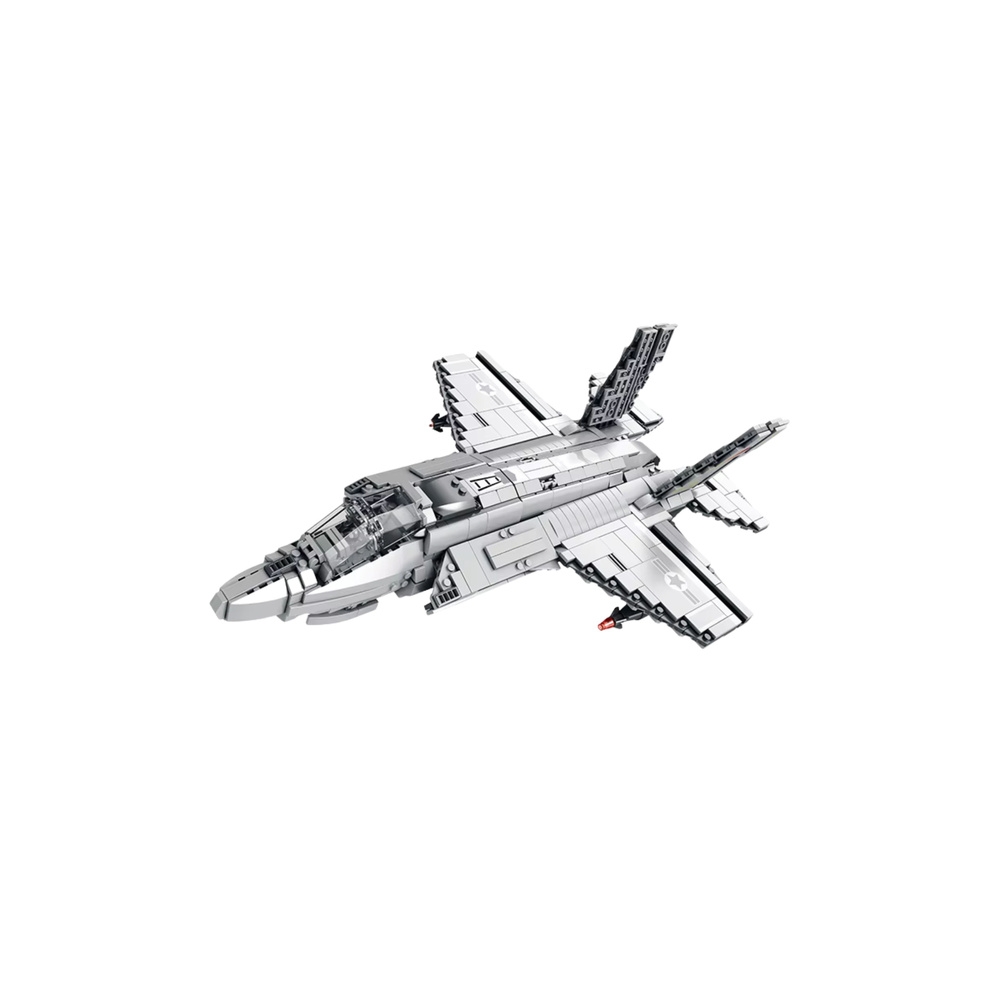 Konstruktorius F-35 Lightning II naikintuvas Grey 1490 el.-Žaislai, Konstruktoriai, Lego, statybiniai blokai-e-vaikas