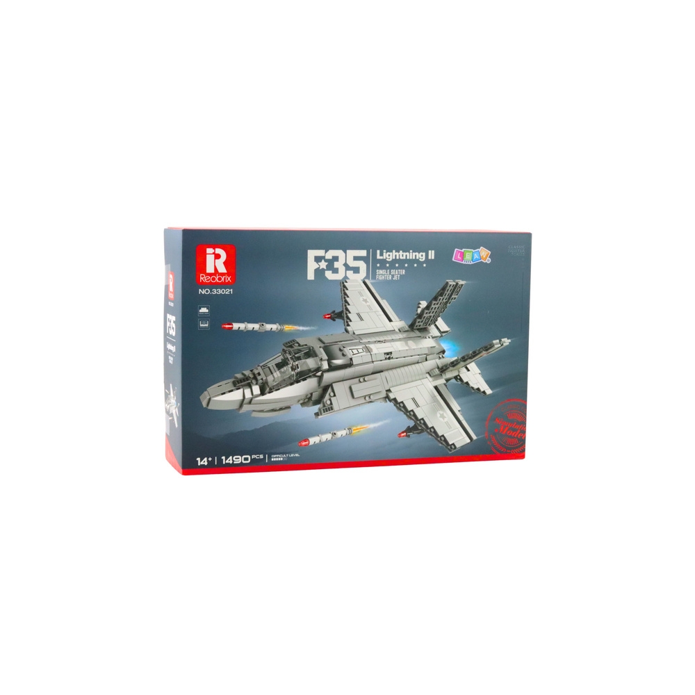 Konstruktorius F-35 Lightning II naikintuvas Grey 1490 el.-Žaislai, Konstruktoriai, Lego, statybiniai blokai-e-vaikas