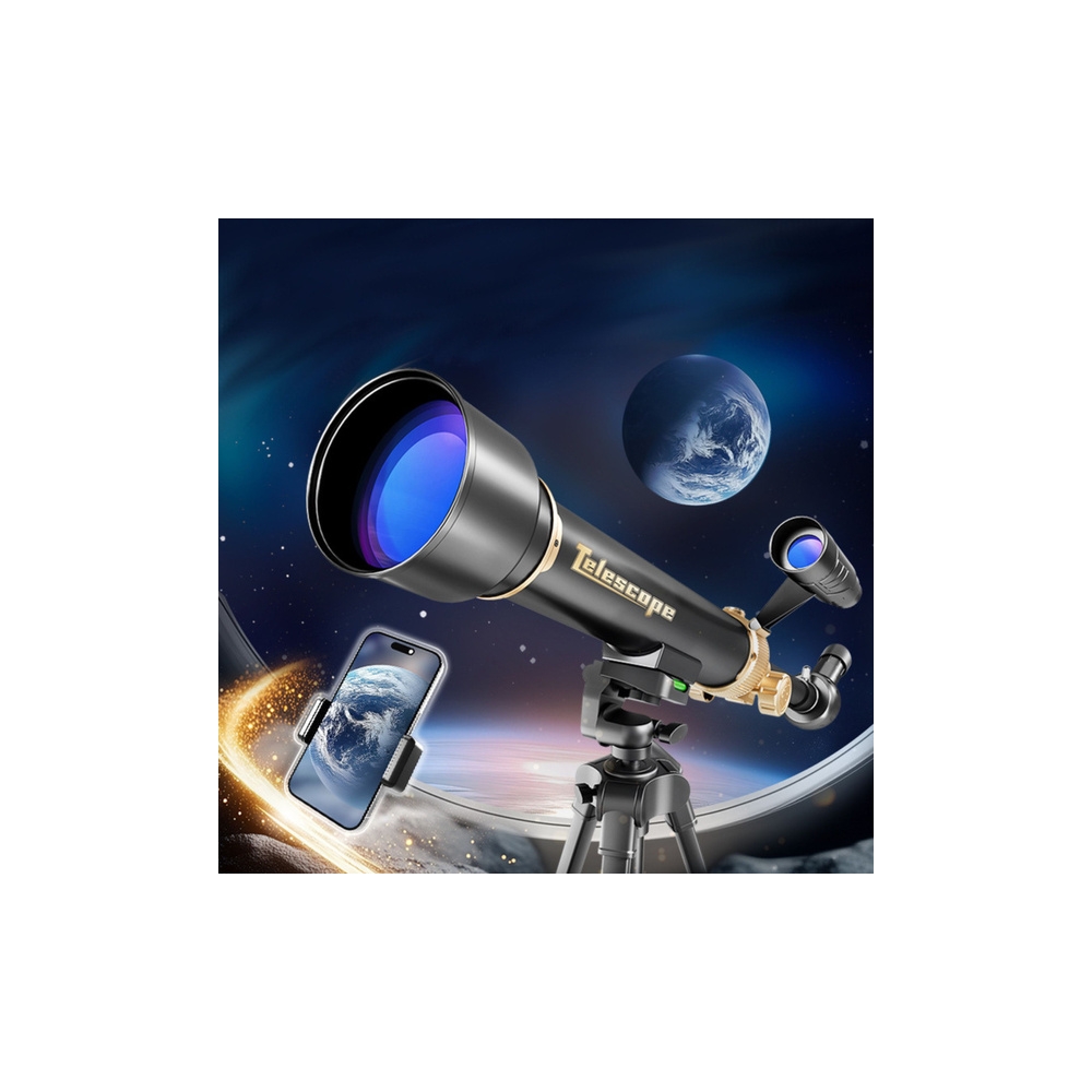 Aliuminis astronomijos teleskopas mokymosi reikmėms su stovu (1,35 m)-Žaislai, Profesijos, buities žaislai, Moksliniai žaislai-e