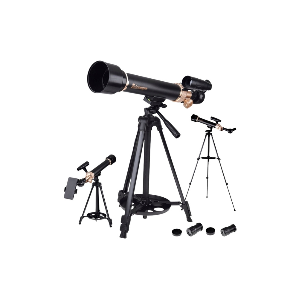 Aliuminis astronomijos teleskopas mokymosi reikmėms su stovu (1,35 m)-Žaislai, Profesijos, buities žaislai, Moksliniai žaislai-e