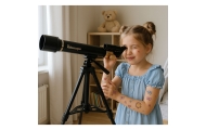 Teleskop Astronomiczny Edukacyjny Aluminiowy Akcesoria Statyw 1.35 M