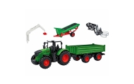 Zestaw Rolniczy Traktor z Przyczepą Zwierzęta Farmerzy Farma 45 el.