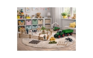 Zestaw Rolniczy Traktor z Przyczepą Zwierzęta Farmerzy Farma 45 el.