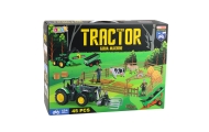 Zestaw Rolniczy Traktor z Przyczepą Zwierzęta Farmerzy Farma 45 el.