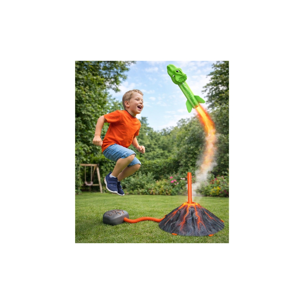 Dinozaurų raketų paleidimo rinkinys Volcano Spalvotos putplasčio-Žaislai, Lauko žaislai, Lauko žaidimai ir sporto prekės, Žaidim