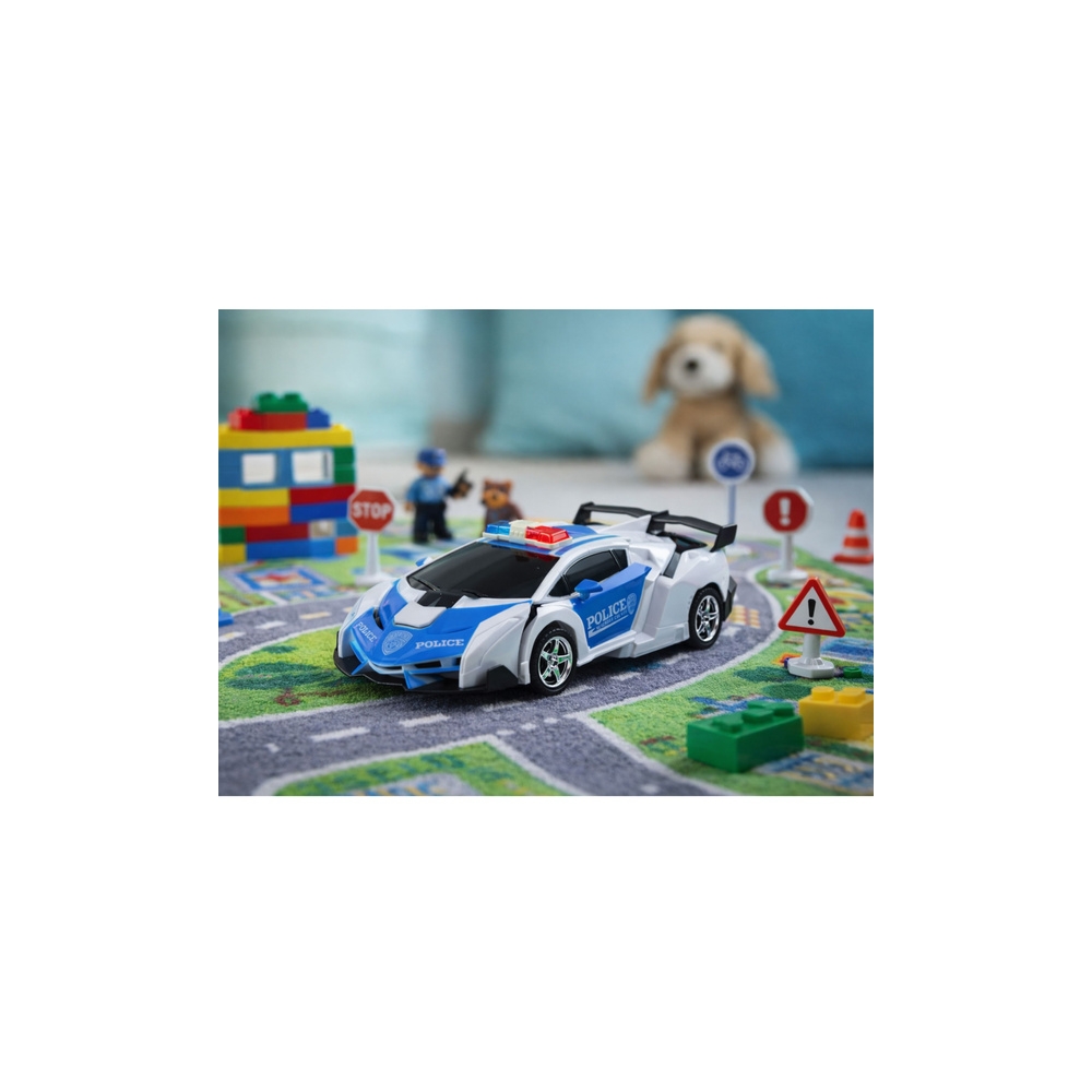 Nuotoliniu būdu valdomas RC Robotas 2W1 Policijos policijos automobilis 1:18-Žaislai, Auto ir transporto žaislai, Valdomos radij