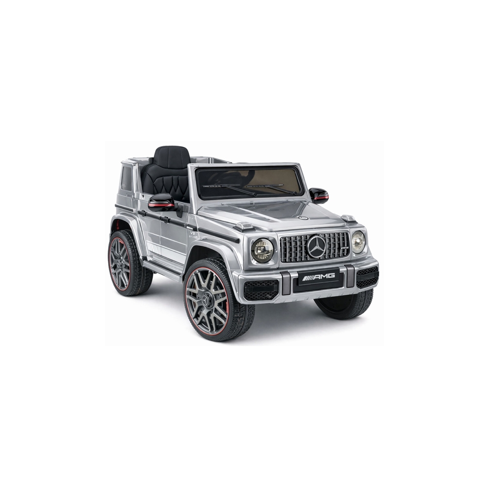 Elektromobilis Mercedes AMG G 63, lakuotas sidabro sp.