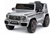 Elektromobilis Mercedes AMG G 63, lakuotas sidabro sp.