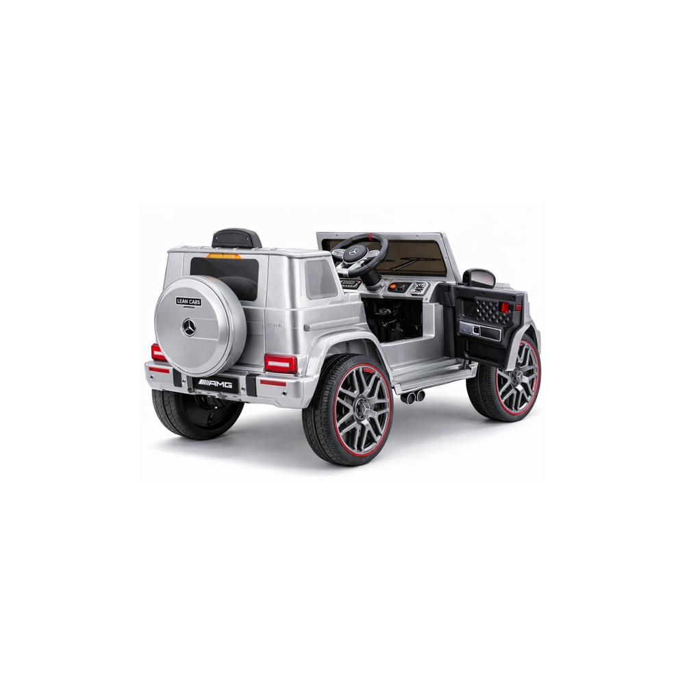Elektromobilis Mercedes AMG G 63, lakuotas sidabro sp.