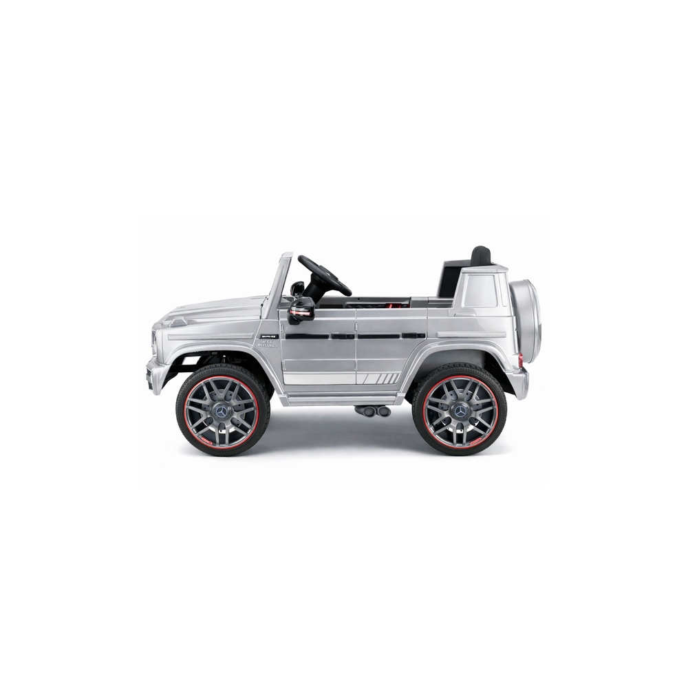 Elektromobilis Mercedes AMG G 63, lakuotas sidabro sp.