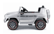 Elektromobilis Mercedes AMG G 63, lakuotas sidabro sp.