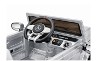 Elektromobilis Mercedes AMG G 63, lakuotas sidabro sp.