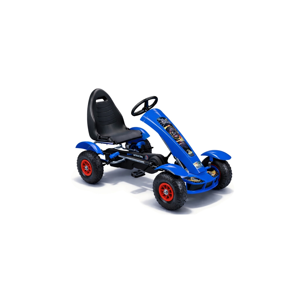 Sportowy Gokart Na Pedały F618 Pomowane Koła Obciążenie 50kg Niebieski