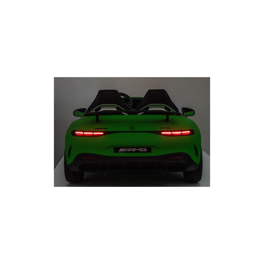 Elektromobilis Mercedes GT63 AMG DK-GT63 24V su tyliu varikliu, Matte Green-Elektromobiliai vaikams, Mašinos-e-vaikas
