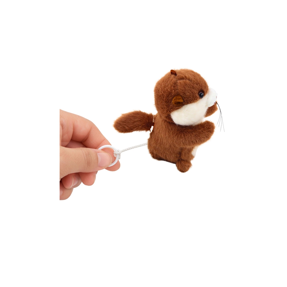 Pluszowa Wydra z Kręcącym Ogonkiem Dźwięki Piszczenia Brelok 12,5 cm