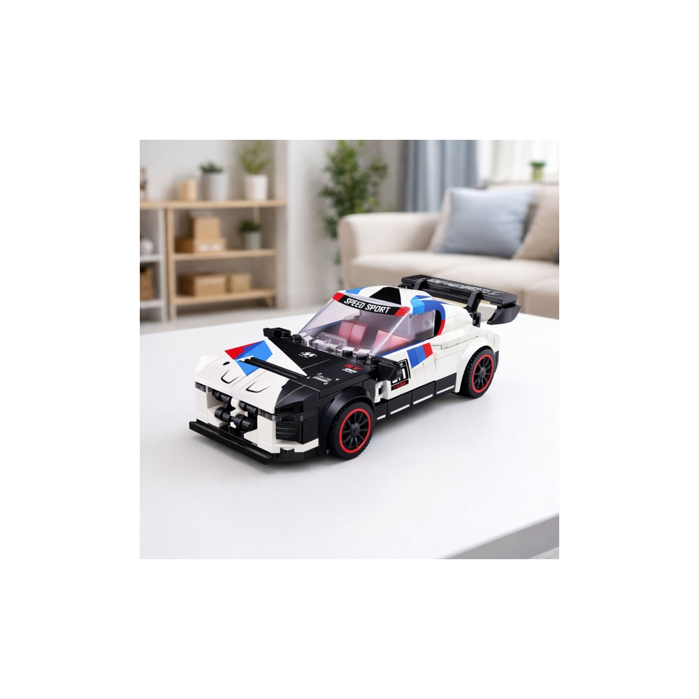 Konstruktorius Sportinis automobilis robotas 2W1 Baltas 320 el.