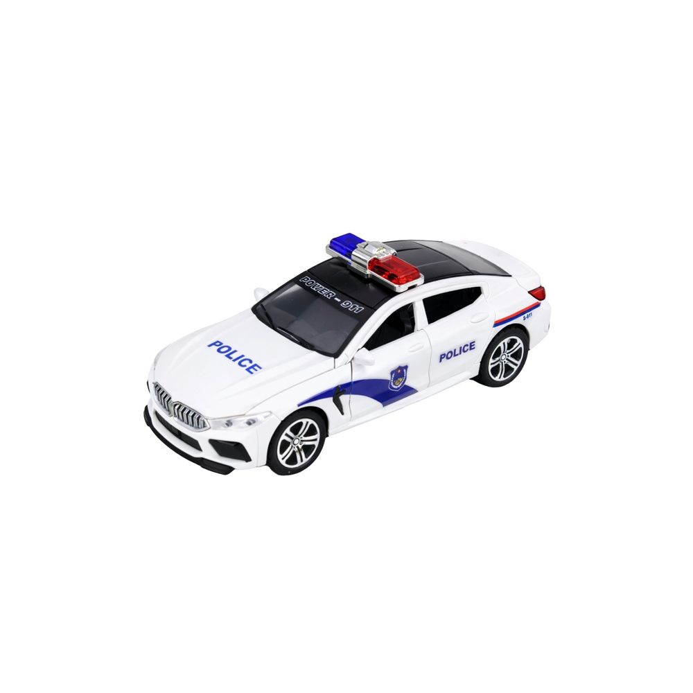 Policijos automobilis Atidaromos durys Žibintai Garsas Baltas-Žaislai, Auto ir transporto žaislai, Mašinos-e-vaikas