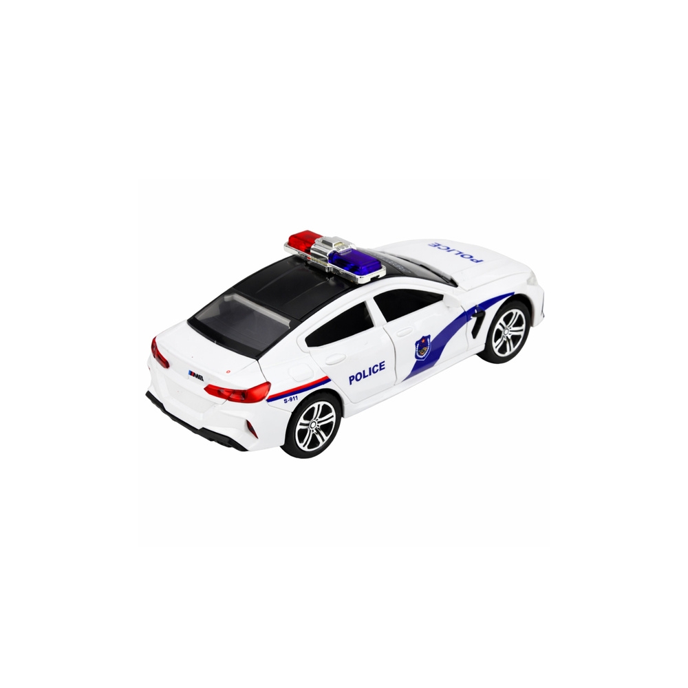 Policijos automobilis Atidaromos durys Žibintai Garsas Baltas-Žaislai, Auto ir transporto žaislai, Mašinos-e-vaikas