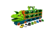 Ciężarówka Dinozaur z Resorakami Tor Dla Autek Transporter Wyrzutnia 4w1