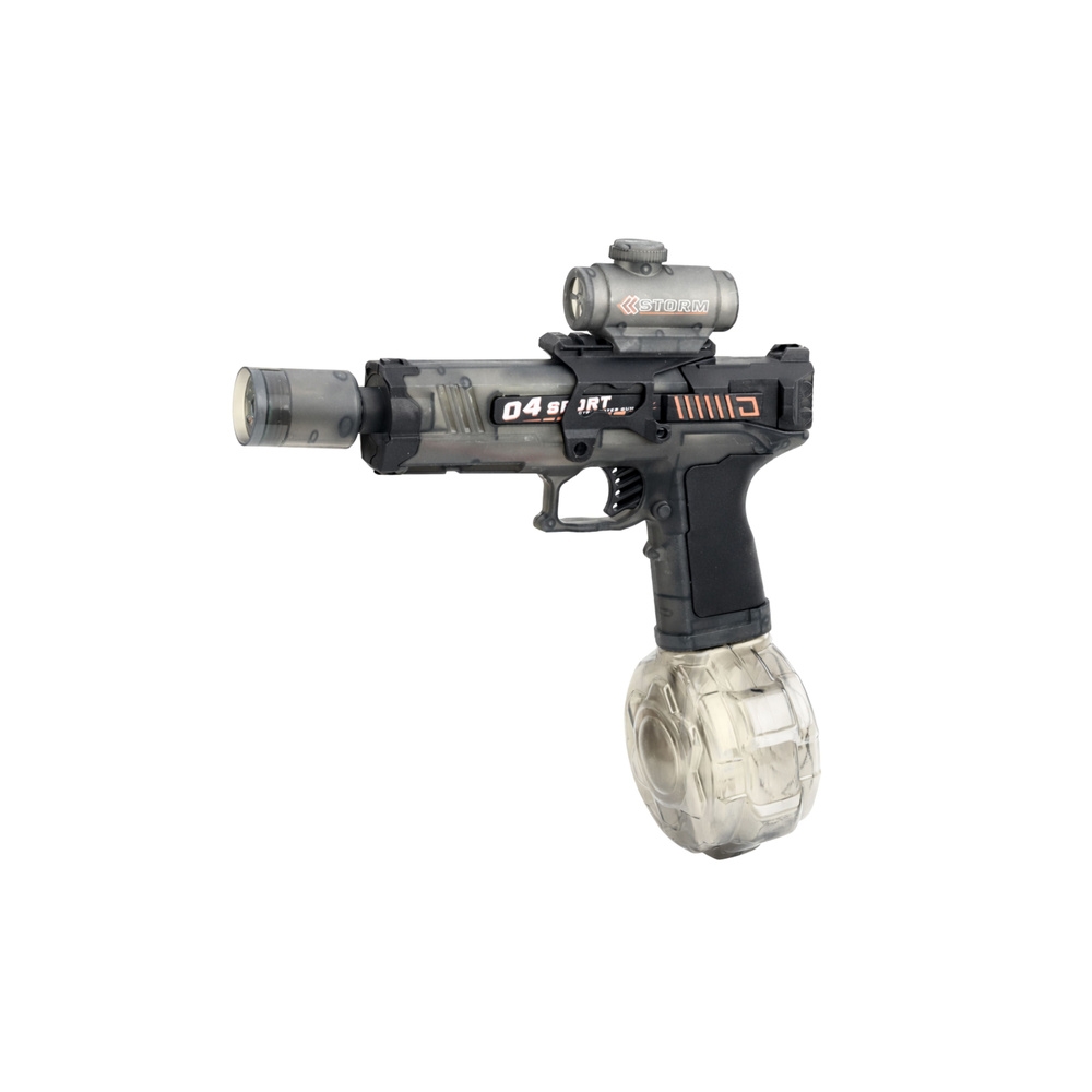Elektryczny Karabin Pistolet Na Wodę Automatyczny Czarny Zasięg 7-9m 350 ml