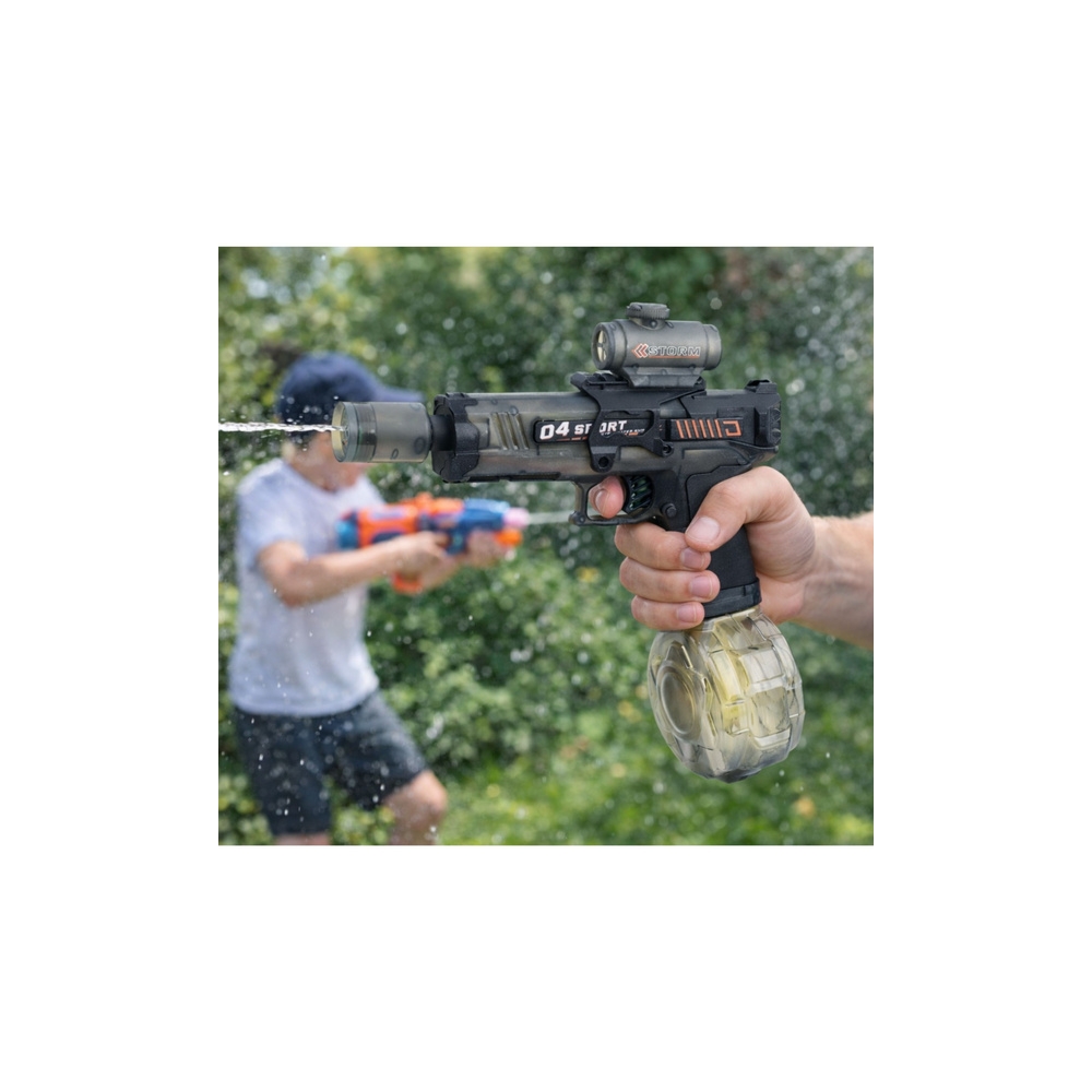 Elektryczny Karabin Pistolet Na Wodę Automatyczny Czarny Zasięg 7-9m 350 ml
