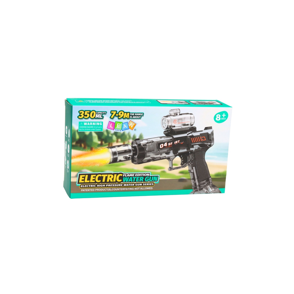 Elektryczny Karabin Pistolet Na Wodę Automatyczny Czarny Zasięg 7-9m 350 ml