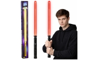 Miecz Laserowy Świetlny LED Z Dźwiękami Metalowa Rękojeść 75 cm