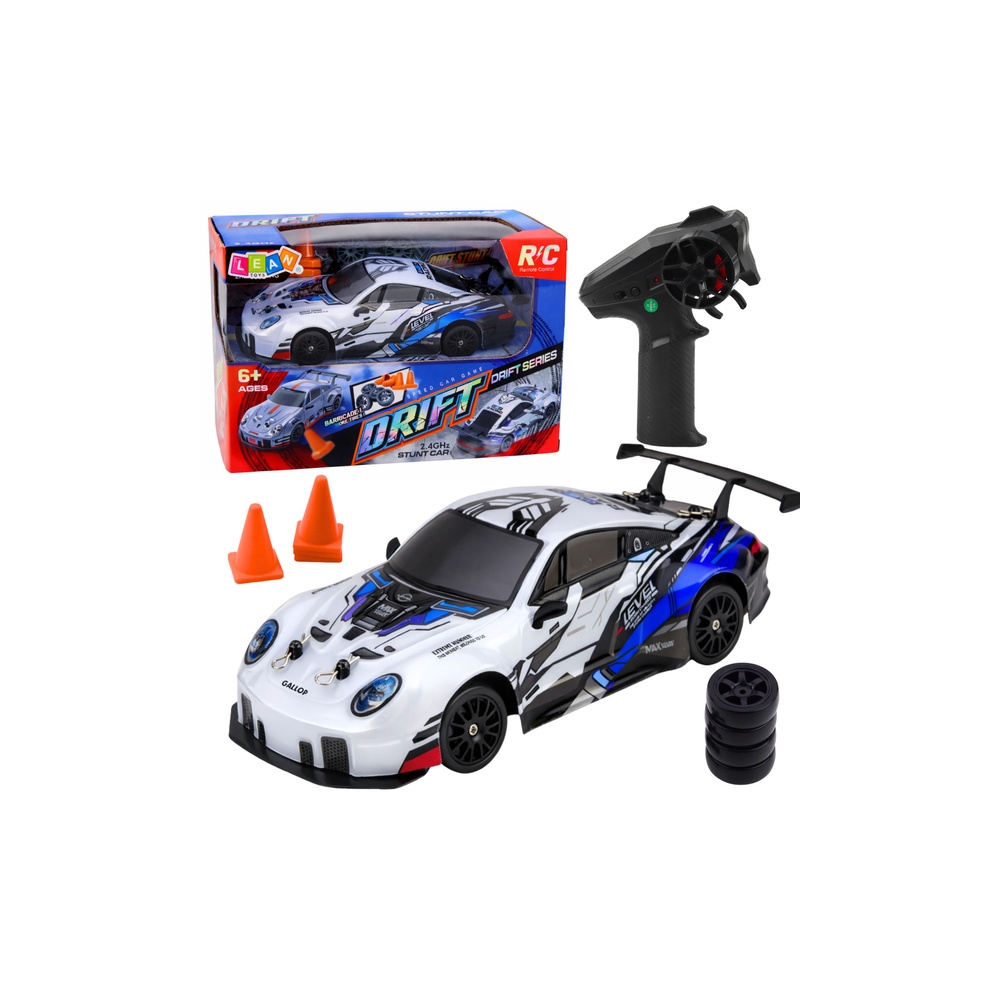 Nuotoliniu būdu valdomas Drift automobilis RC keičiamais ratais 4WD mėlyna 1:24-Žaislai, Auto ir transporto žaislai, Valdomos ra