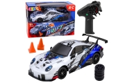 Auto Do Driftu Zdalnie Sterowane RC Wymienne Koła 4WD Niebieskie 1:24