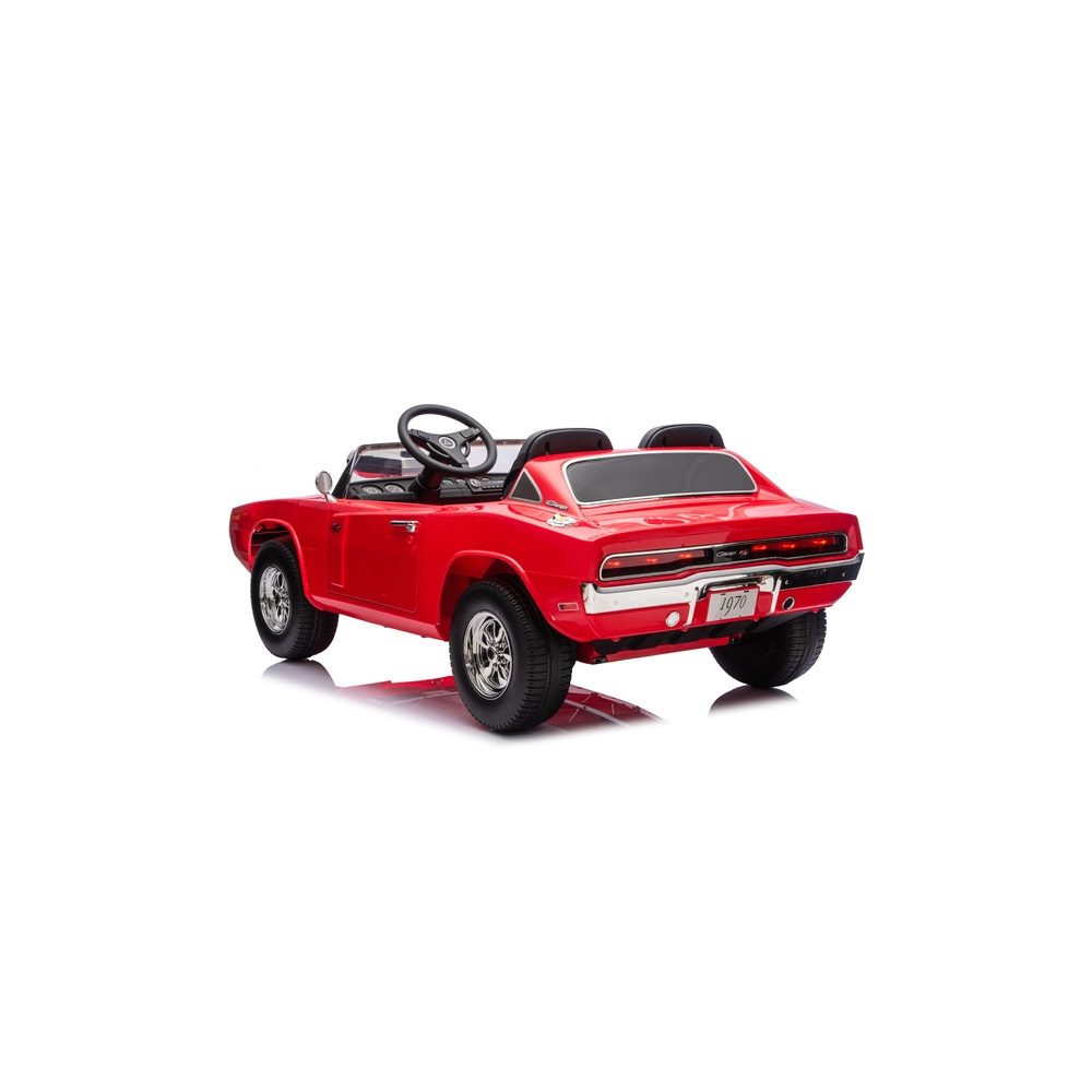 „Dodge Charger R/T“ akumuliatorinis automobilis DLS-K12 24 V, 7 Ah, raudonas-Elektromobiliai vaikams, Mašinos-e-vaikas