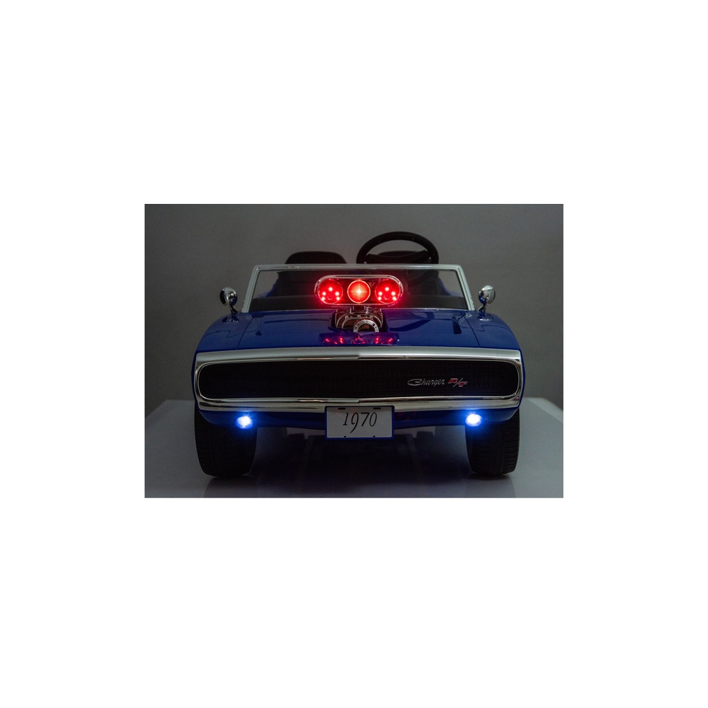 „Dodge Charger R/T“ akumuliatorinis automobilis DLS-K12 24 V, 7 Ah, mėlynas-Elektromobiliai vaikams, Mašinos-e-vaikas