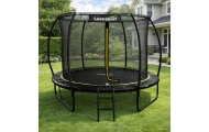 Trampolina Ogrodowa LEAN Z Siatką Wewnętrzną Czarno-Zielona 305CM 10FT