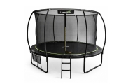 Trampolina Ogrodowa LEAN Z Siatką Wewnętrzną Czarno-Zielona 427CM 14FT